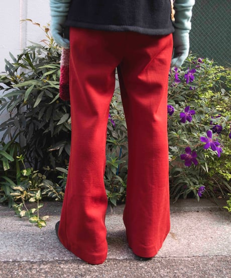 90s ACT3 knit pants (red)