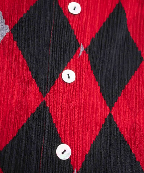 popcorn argyle cardigan