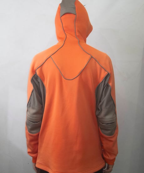 00s NIKE orange tech poly hood jacket