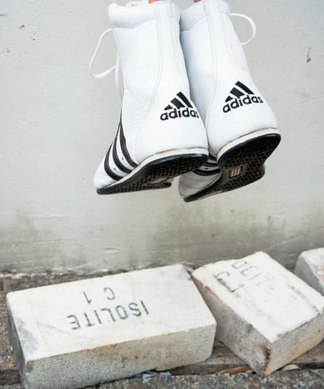 90s adidas leather boxing shoes