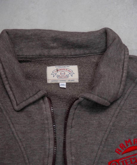 00s ARMANI JEANS gimmick halfzip sweat tops