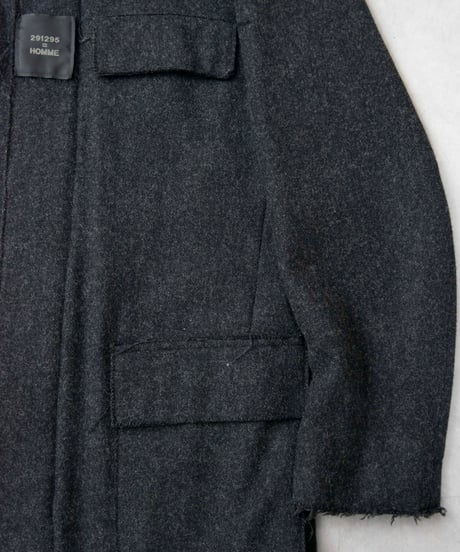 00s 291295=HOMME cutoff design wool coat