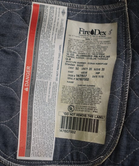 Fire Dex 90s silver coating padded coat