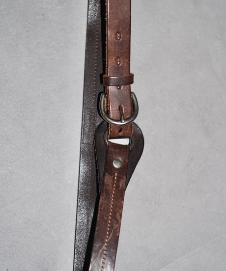 90s horse design brown leather belt