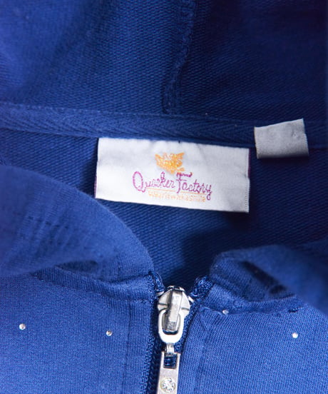 spangle zip-up hoodie