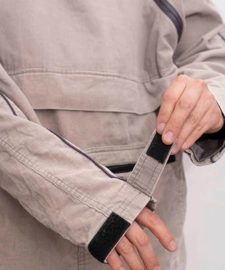 00s diagonal zip design corduroy anorak