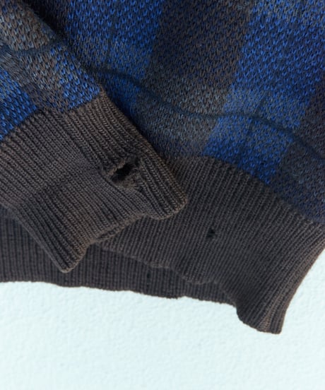 HERMES Paris 1980s damaged wool knit