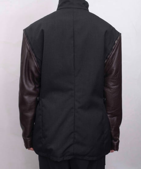 GIANFRANCO FERRE leather docking detachable jacket