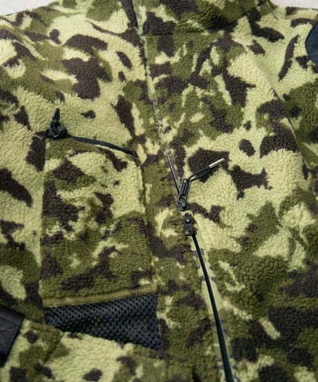 NIKE × MATTHEW M WILLIAMS diagonal zip fleece camo jacket
