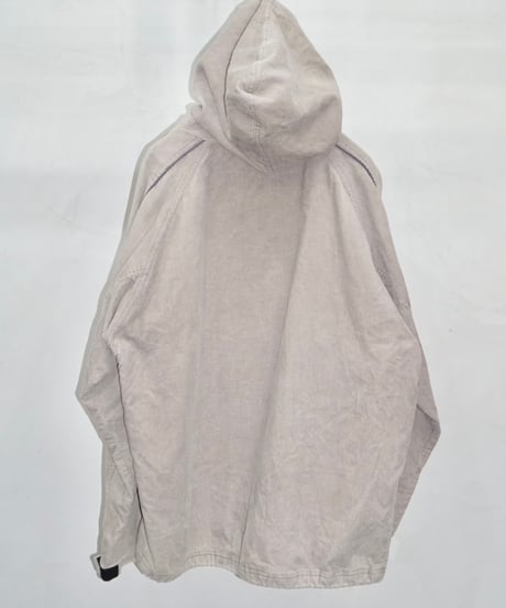 00s diagonal zip design corduroy anorak