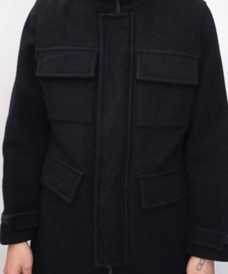 90-00s ixi:z hoooded wool middle coat