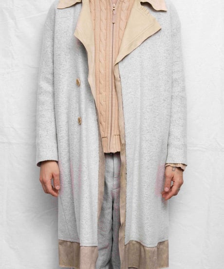 N. Hollywood switching design felt suede coat