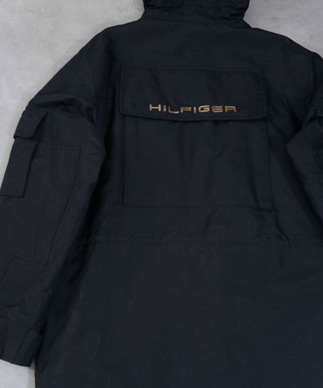 TOMMY HILFIGER 00s multipocket design poly coat