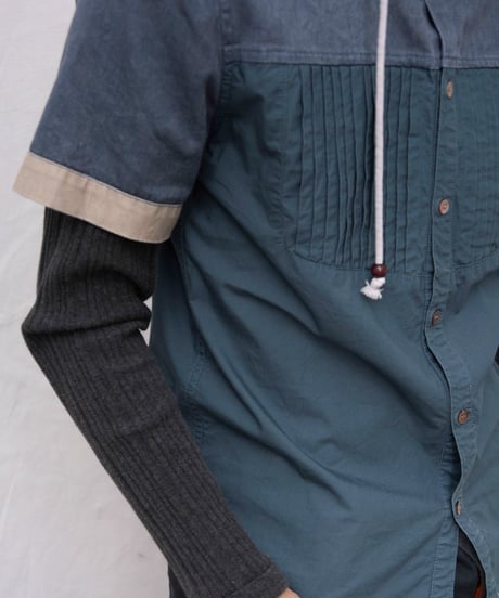 00s knit docking hoodie shirts