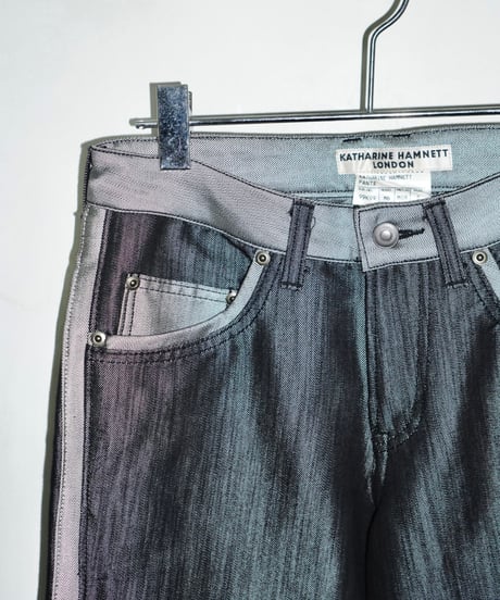 00s KATHARINE HAMNETT silver line jeans