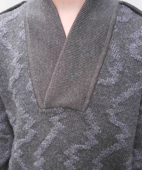 80s vtg ISSEY MIYAKE 3D wool knit