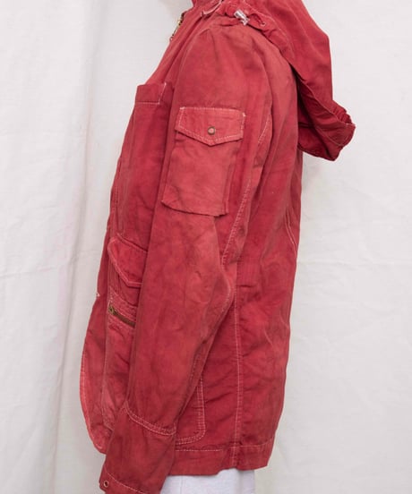 00s DIESEL after dye cotton/linen tech jacket