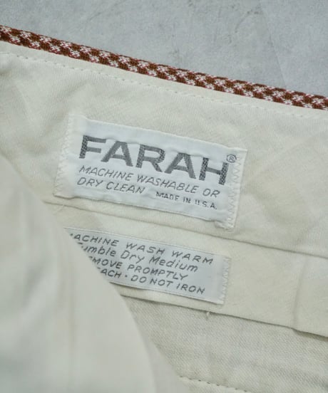 90s FARAH gingham check slacks shorts