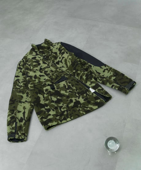 NIKE × MATTHEW M WILLIAMS diagonal zip fleece camo jacket