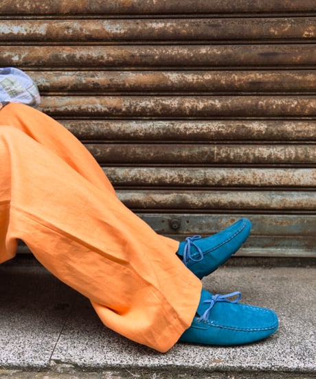 00s linen wide pants (orange)