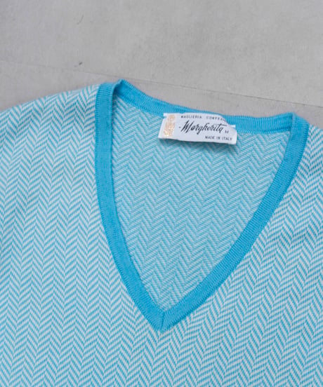 80s Italy vtg MAGLIERIA v-neck knit pullover