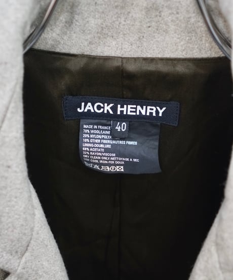 JACK HENRY made in france velcro standcollar wool jacket