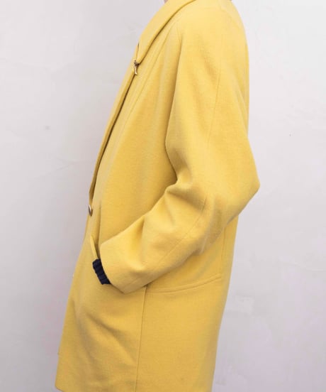 80s vtg zip design wool tailored coat