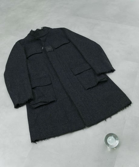 00s 291295=HOMME cutoff design wool coat
