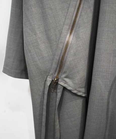 00s bell chu very diagonal zip asymmetry poly coat