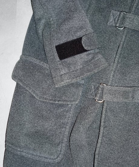 JUN MEN 90s velcro wool long coat