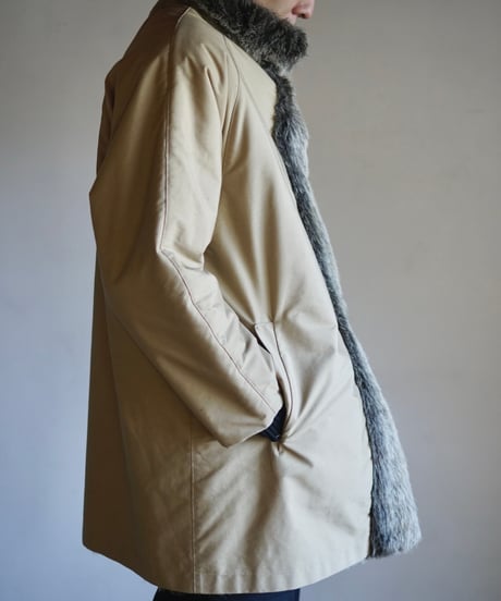 80s vtg eskimo fur duffle coat (reversible)