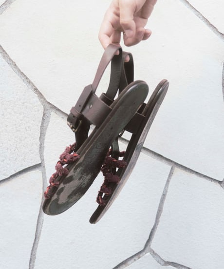 LANVIN Paris lace up leather sandal
