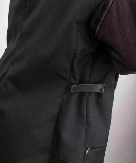 GIANFRANCO FERRE leather docking detachable jacket