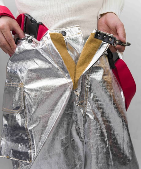 80s vtg DEADSTOCK fireman silver over cargo pants