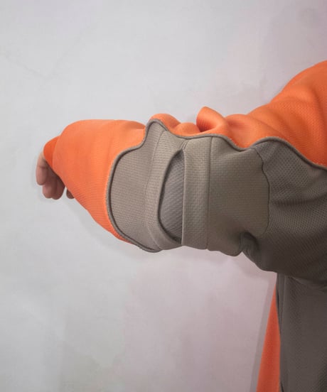 00s NIKE orange tech poly hood jacket