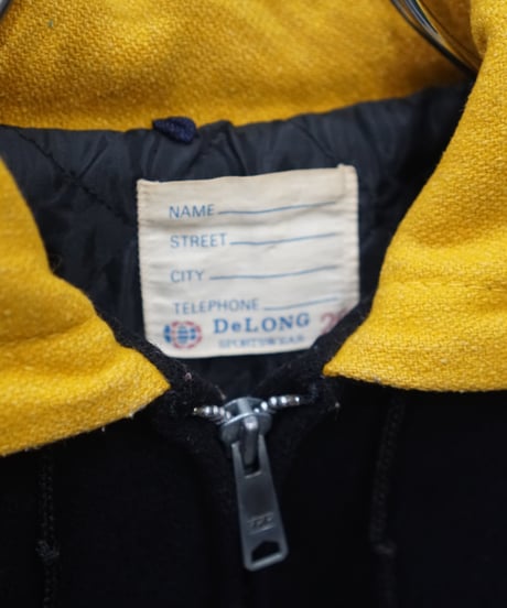 70s vintage DeLONG MeltonWool VarsityJacket