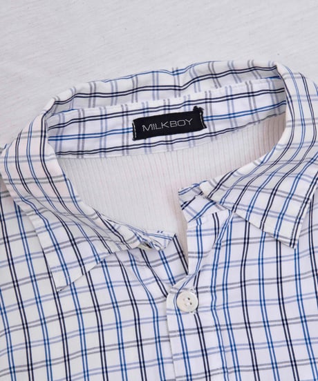 90s MILKBOY knit switching design shirts