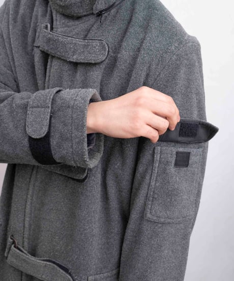 JUN MEN 90s velcro wool long coat