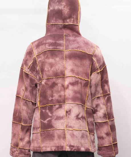 90s vtg psychedelic pattern cotton zip hoodie