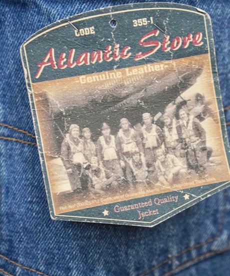 80s vtg Atlantic Store wide straight denim (deadstock)
