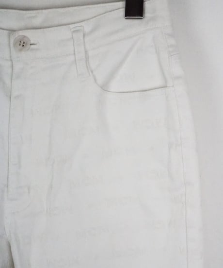 00s MCM LogoDesign White FlareJeans