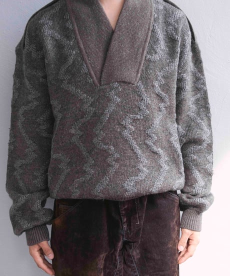 80s vtg ISSEY MIYAKE 3D wool knit
