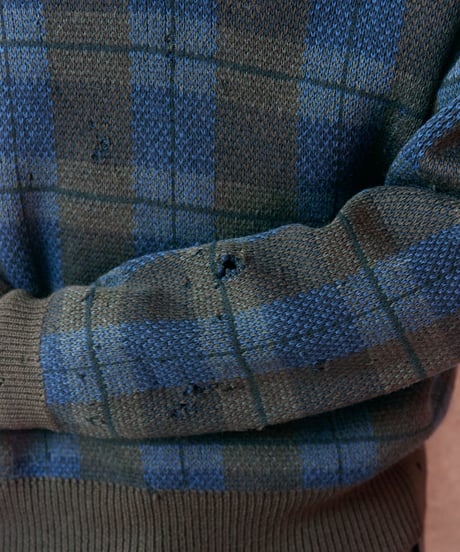 HERMES Paris 1980s damaged wool knit