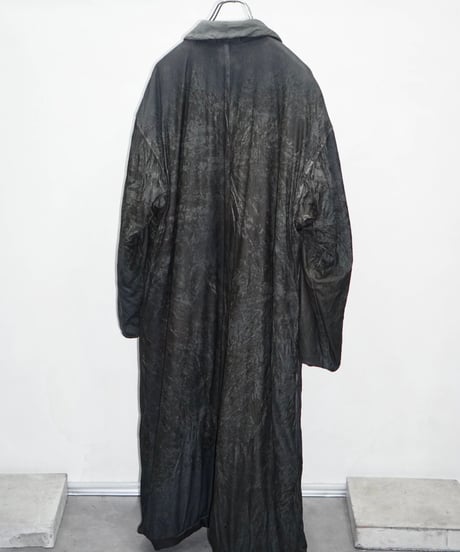 ISSEY MIYAKE MEN damage design padded long coat