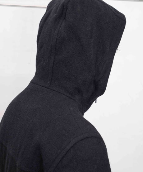 90-00s ixi:z hoooded wool middle coat