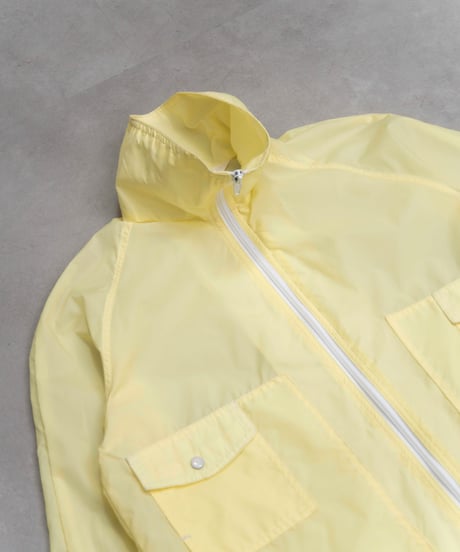 70s vtg sheer nylon jacket (lemon yellow)