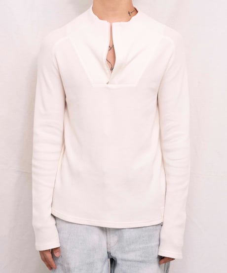 Armani Exchange half zip waffle longsleeve