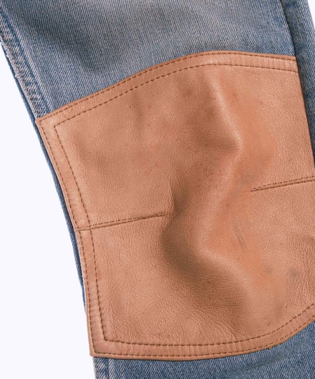 G.GUAGLIANONE × Levi's leather patched denim