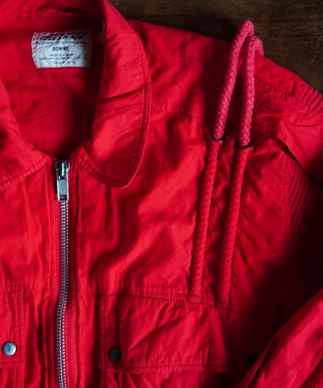80s vtg Gleeman HOMME rope design jacket (red)