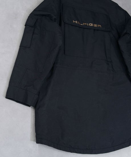 TOMMY HILFIGER 00s multipocket design poly coat